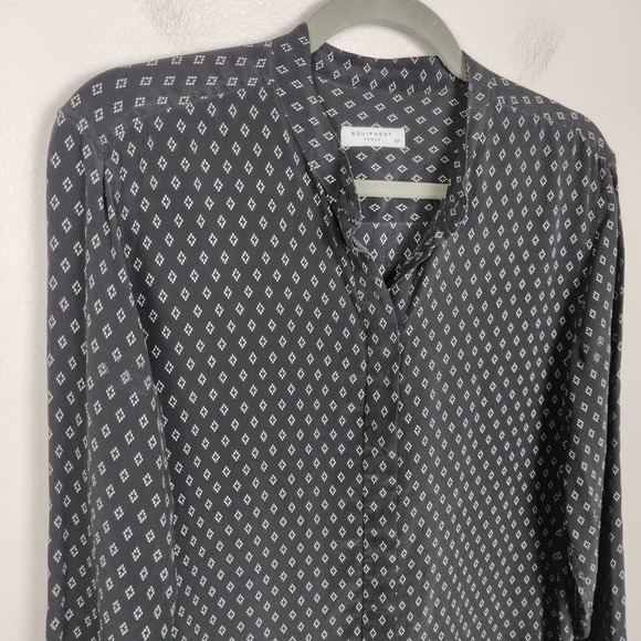 Equipment Navy Mini Dress with White Pattern - Picture 4 of 11